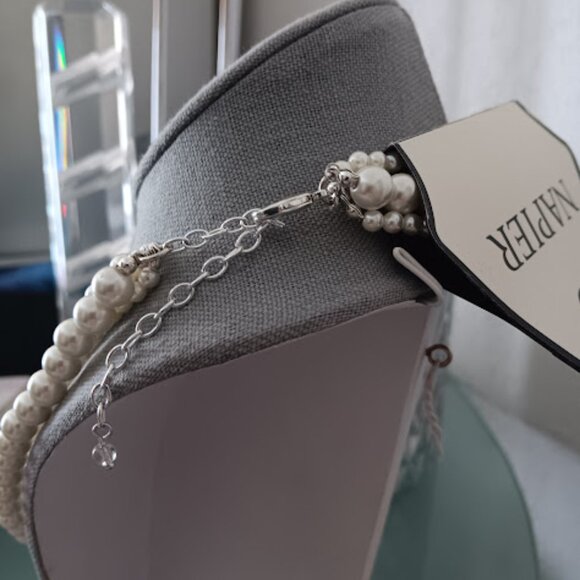 NAPIER Romantic Ivory Pearl 4 Strand Layered Necklace**NEW! - Picture 2 of 8